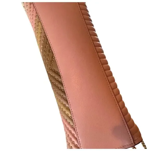 COACH Parker with colorblock quilting and rivets Peony NWT - Picture 11 of 13